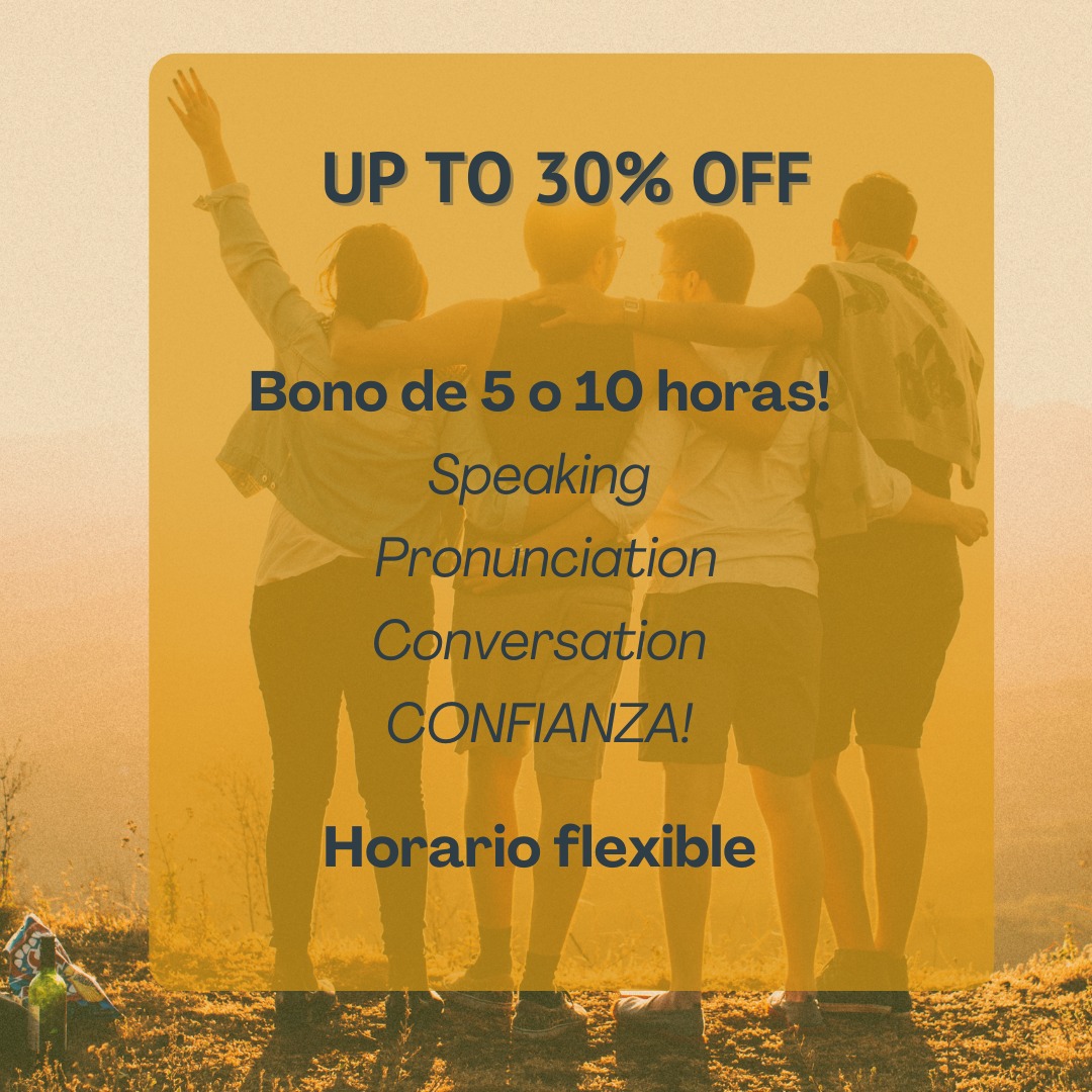 Promotional ad with friends celebrating, text offer on learning.
