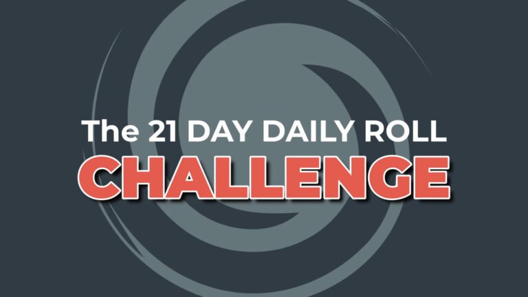 21 Day Daily Roll Challenge promotional graphic